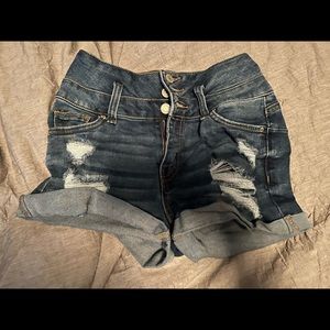 Ibiza push up high rise Jean shorts. Size 3